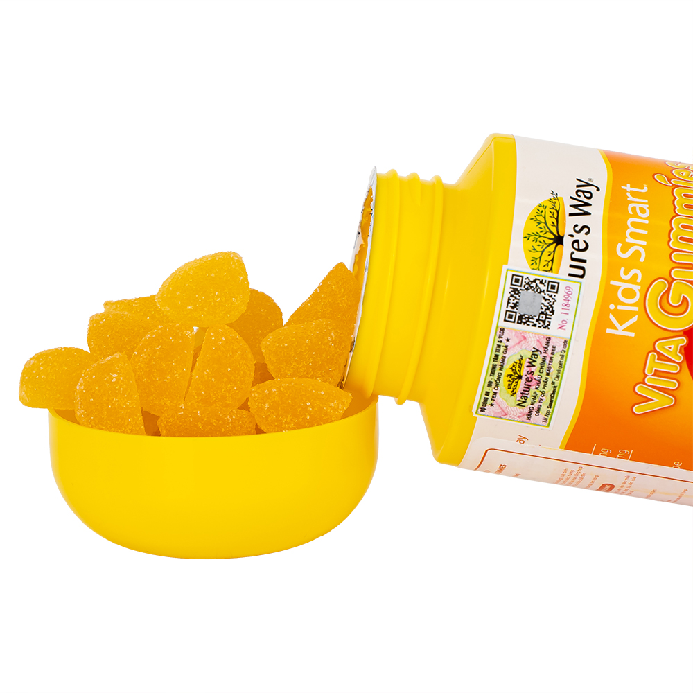 Viên nhai hỗ trợ sức đề kháng Kids Smart Vita Gummies Vitamin C + Zinc Nature's Way (60 viên)