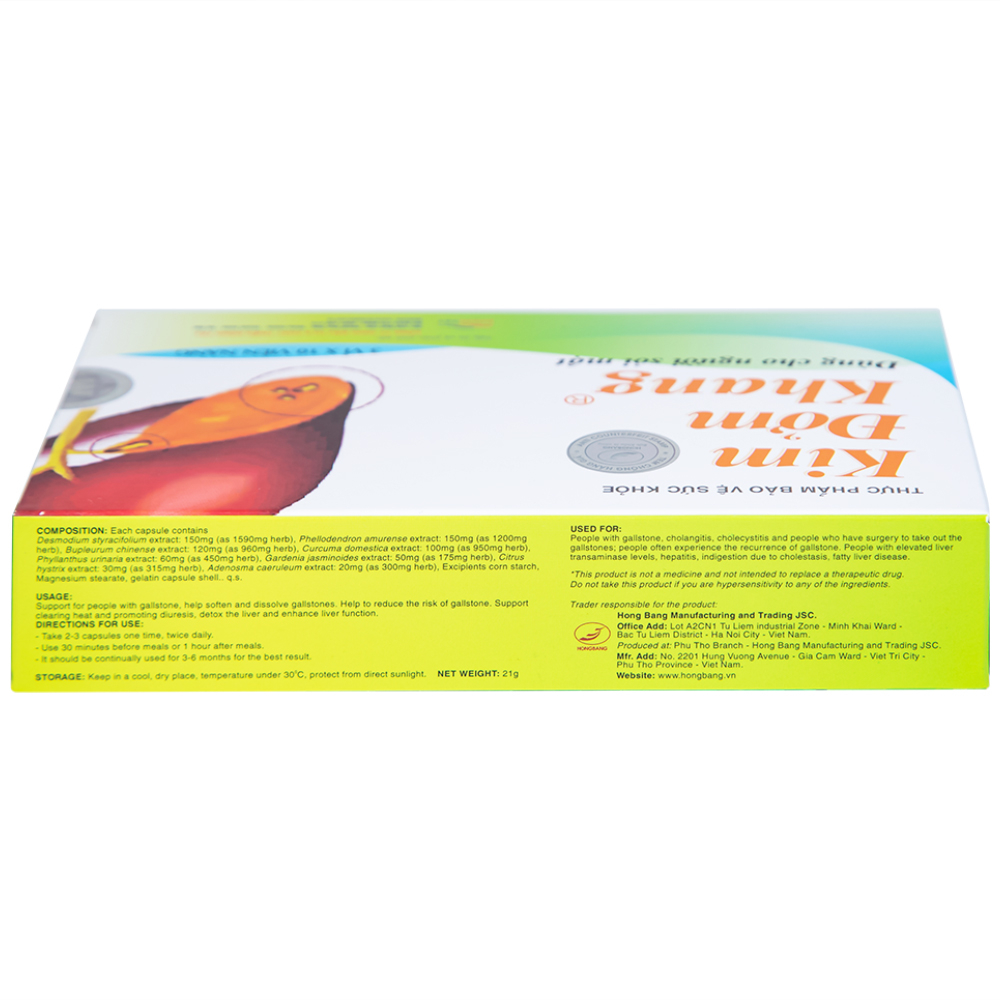 Viên uống hỗ trợ sỏi mật Kim Đởm Khang Hồng Bàng (3 vỉ x 10 viên)