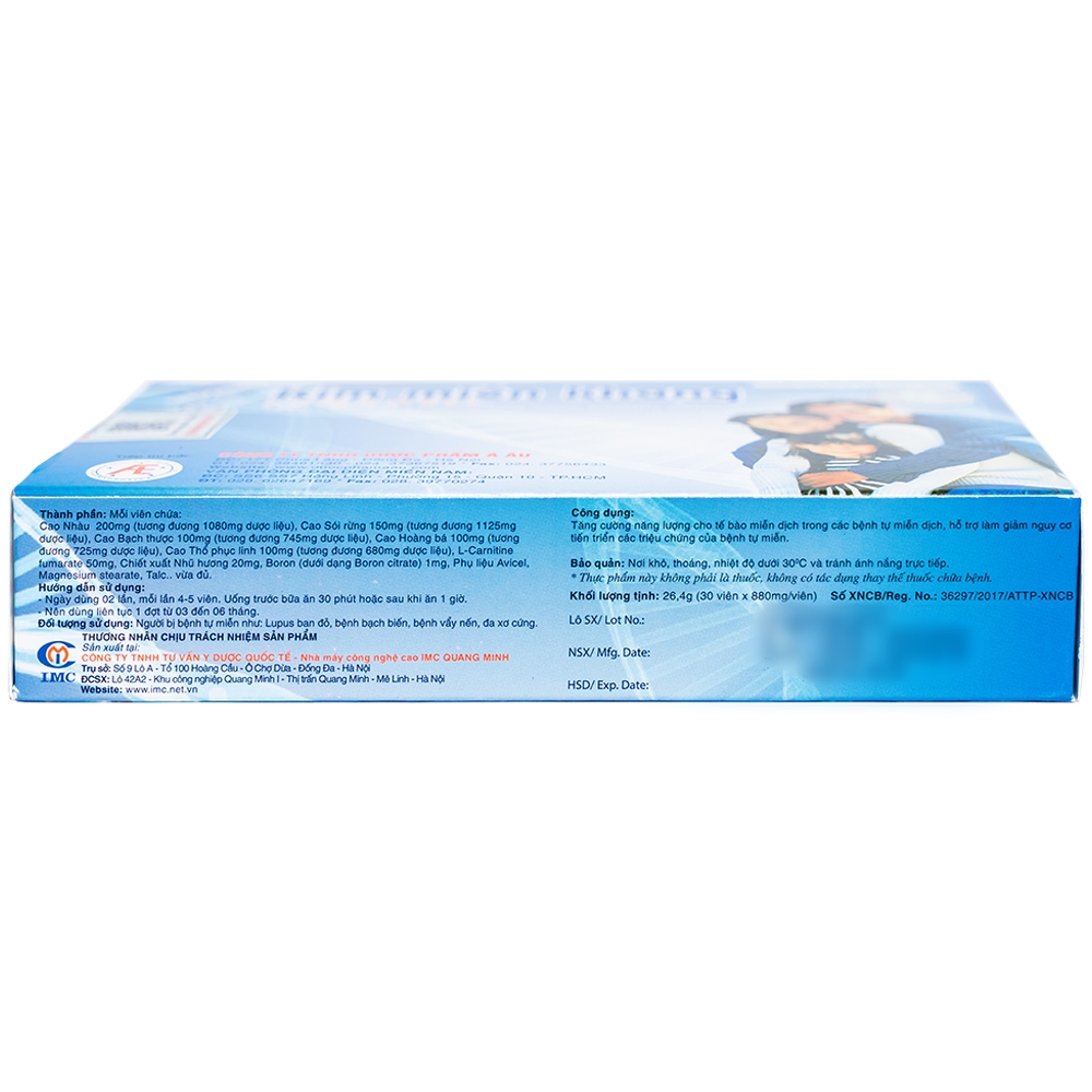 Viên uống tăng năng lượng cho tế bào Kim Miễn Khang IMC (3 vỉ x 10 viên)