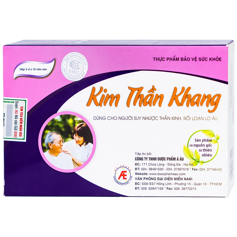 Viên uống dưỡng tâm an thần Kim Thần Khang IMC (3 vỉ x 10 viên)