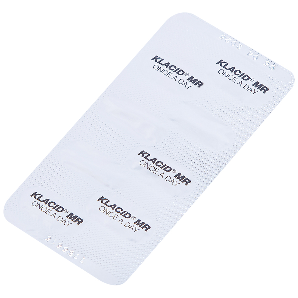 Viên nén Klacid MR 500mg Abbott điều trị nhiễm trùng đường hô hấp (1 vỉ x 5 viên)