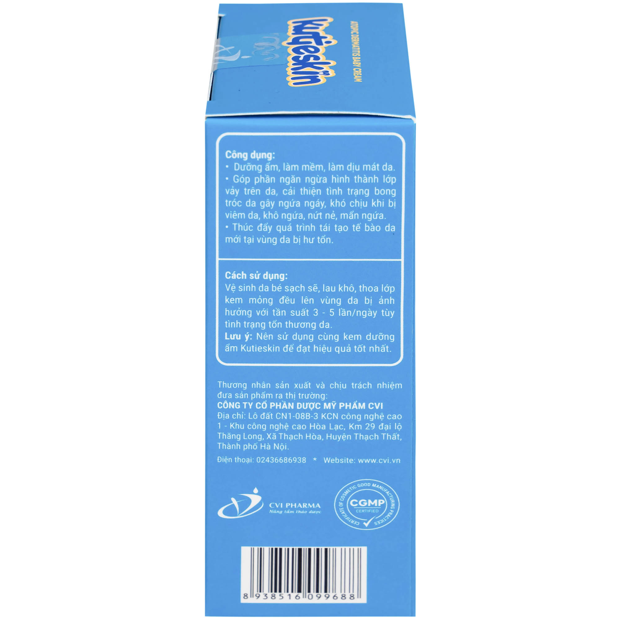Kem bôi Kutieskin hỗ trợ cải thiện tình trạng chàm sữa và dưỡng ẩm cho da bé (30g)