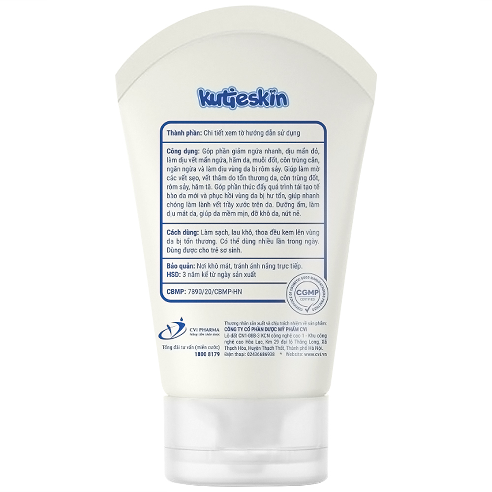 Kem bôi cho bé Kutieskin giúp dịu da, giảm kích ứng (30g)