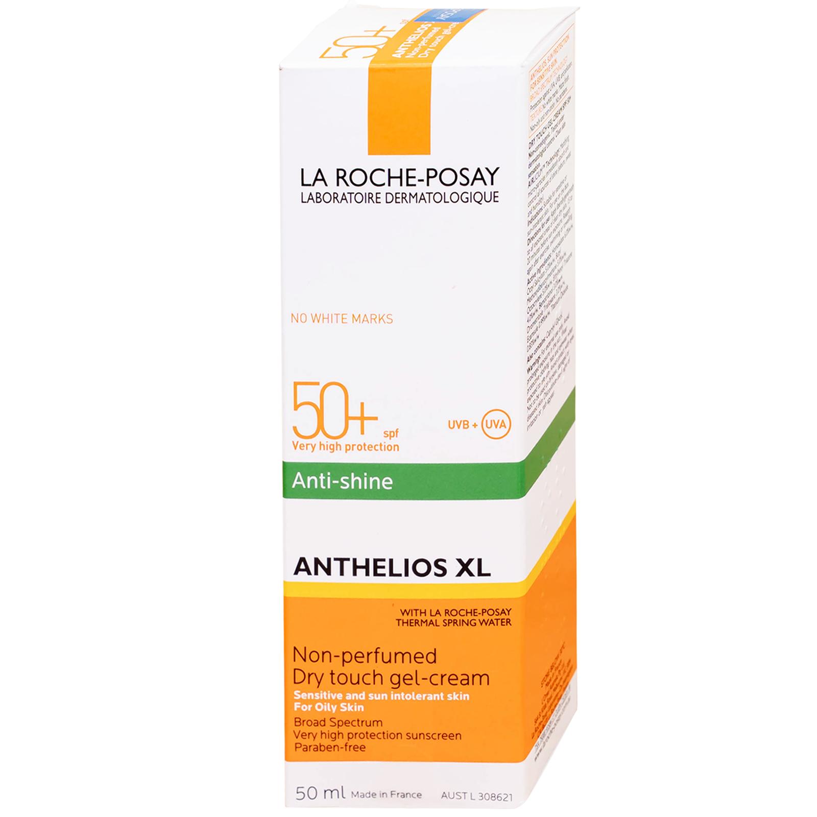 Kem chống nắng giảm bóng nhờn La Roche-posay Laboratoire Dermatologique Anthelios Xl Anti-shine Non-perfumed Dry Touch Gel-cream SPF 50+ PA++++ 50ml
