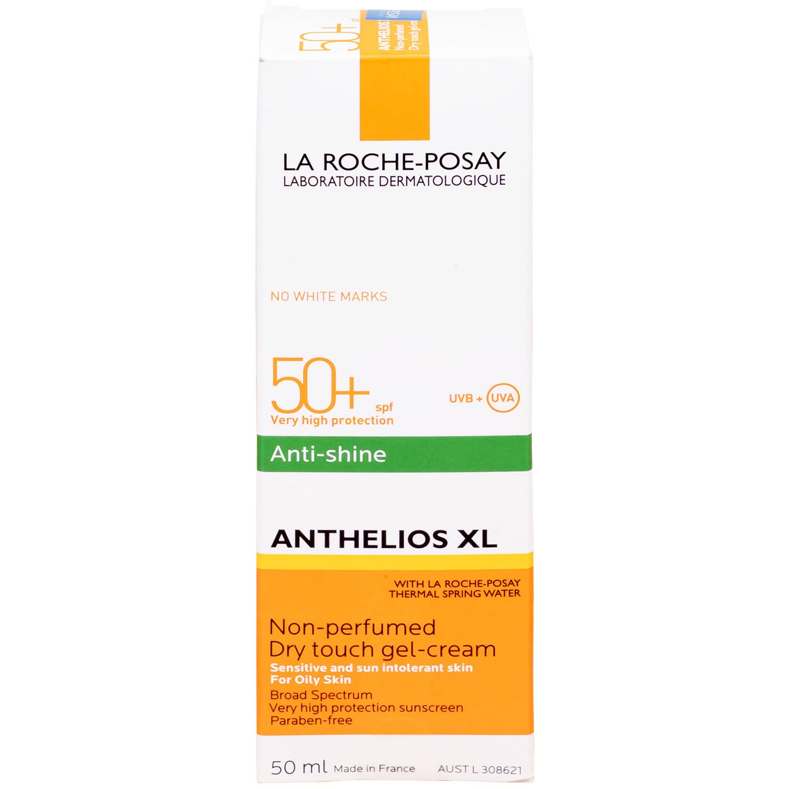 Kem chống nắng giảm bóng nhờn La Roche-posay Laboratoire Dermatologique Anthelios Xl Anti-shine Non-perfumed Dry Touch Gel-cream SPF 50+ PA++++ 50ml