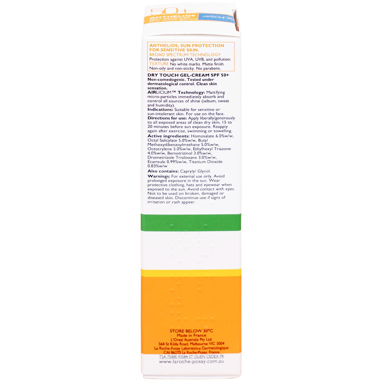 Kem chống nắng giảm bóng nhờn La Roche-posay Laboratoire Dermatologique Anthelios Xl Anti-shine Non-perfumed Dry Touch Gel-cream SPF 50+ PA++++ 50ml