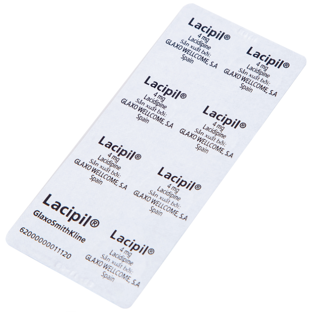 Viên nén Lacipil 4mg GSK điều trị tăng huyết áp (4 vỉ x 7 viên)