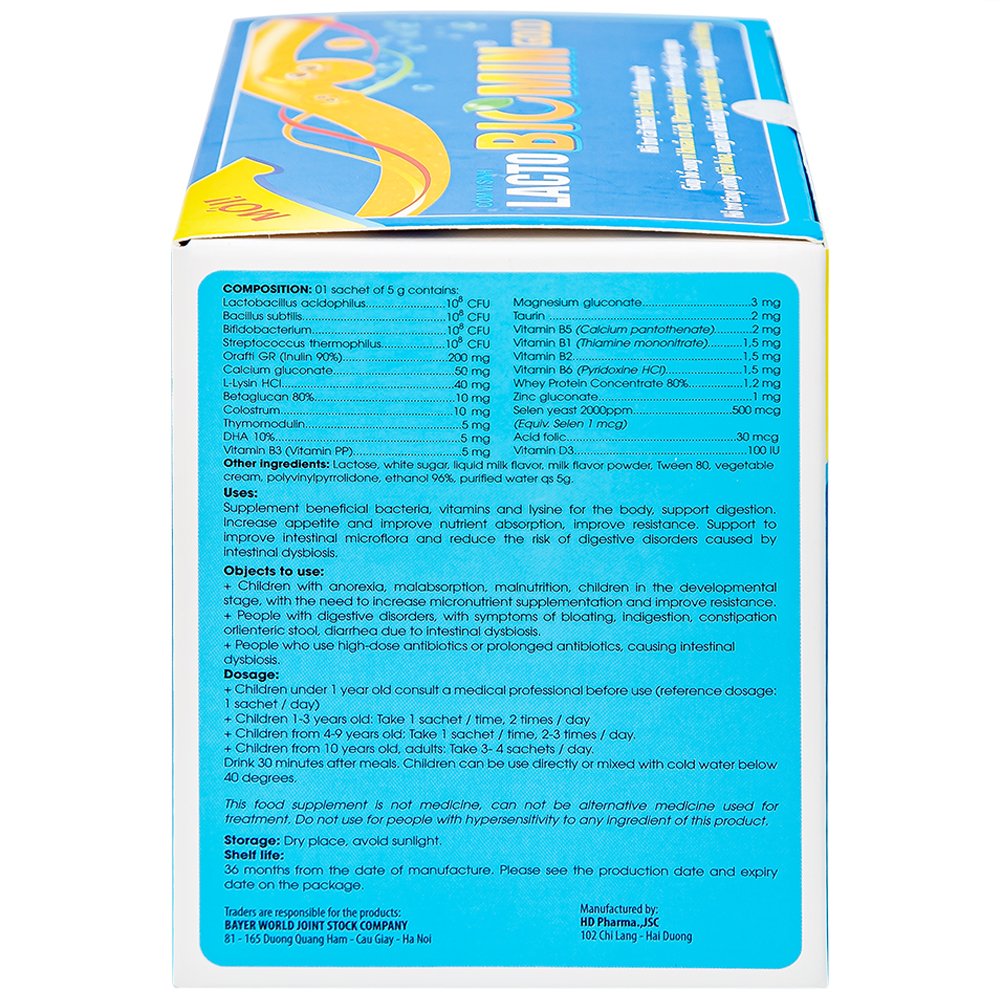 Cốm vi sinh bổ sung lợi khuẩn đường ruột Lacto Biomin Gold (20 gói x 5g)