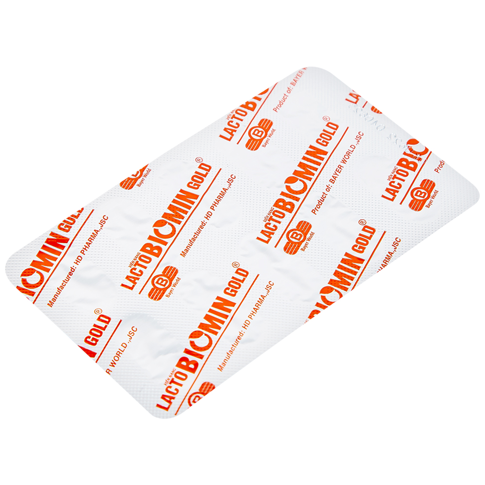 Viên uống bổ sung lợi khuẩn giúp giảm rối loạn tiêu hóa Lacto Biomin Gold New (5 vỉ x 10 viên)
