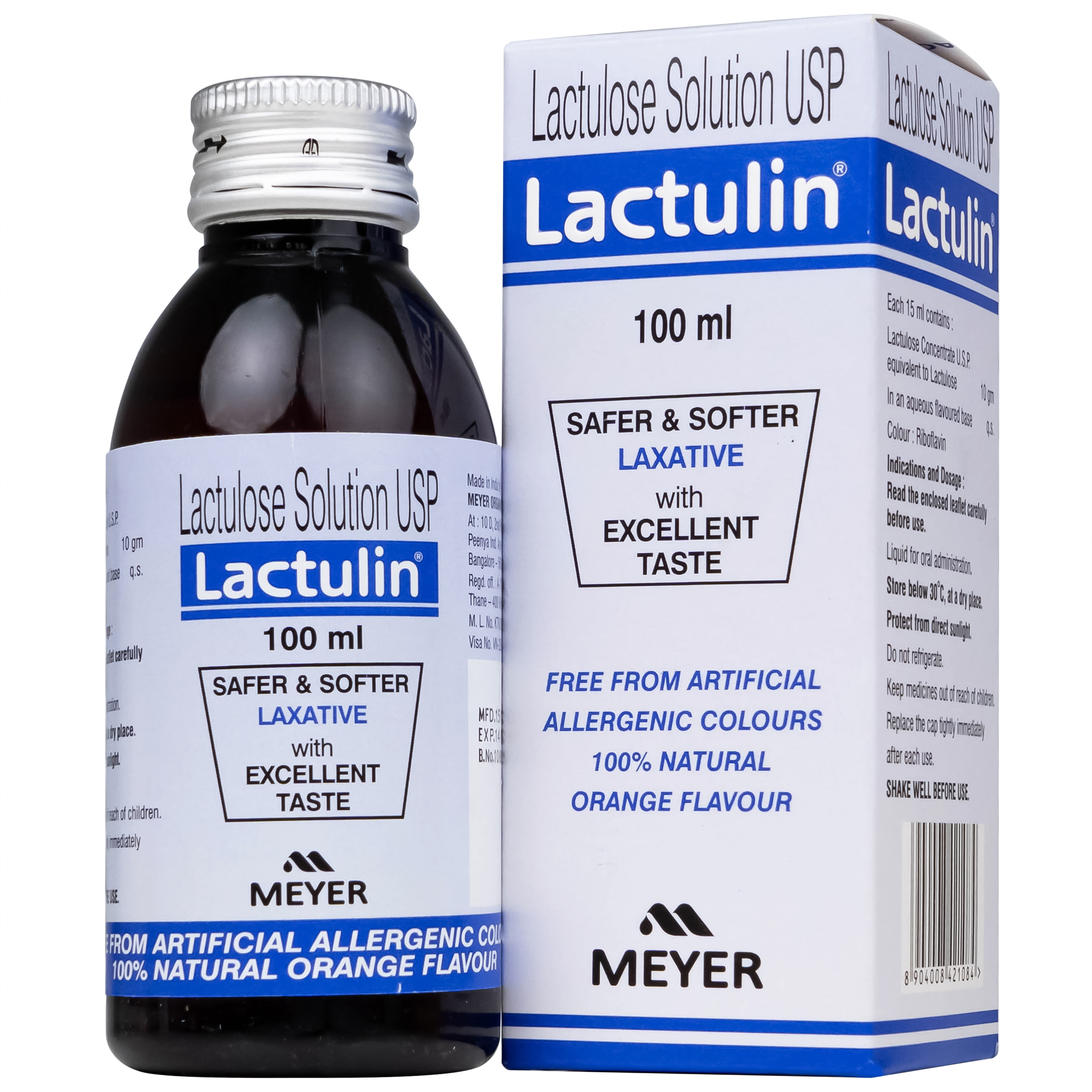 Thuốc Lactulin 10g Meyer giúp dự phòng và điều trị bệnh não do gan, táo bón mạn tính (100ml)