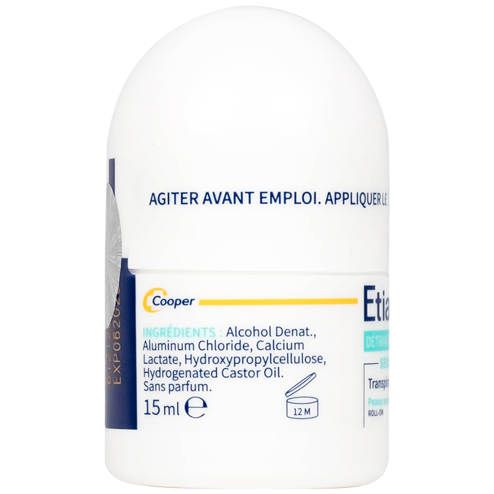 Lăn khử mùi cơ thể Etiaxil Detranspirant Aisselles Peaux Sensibles dành cho da nhạy cảm (15ml)