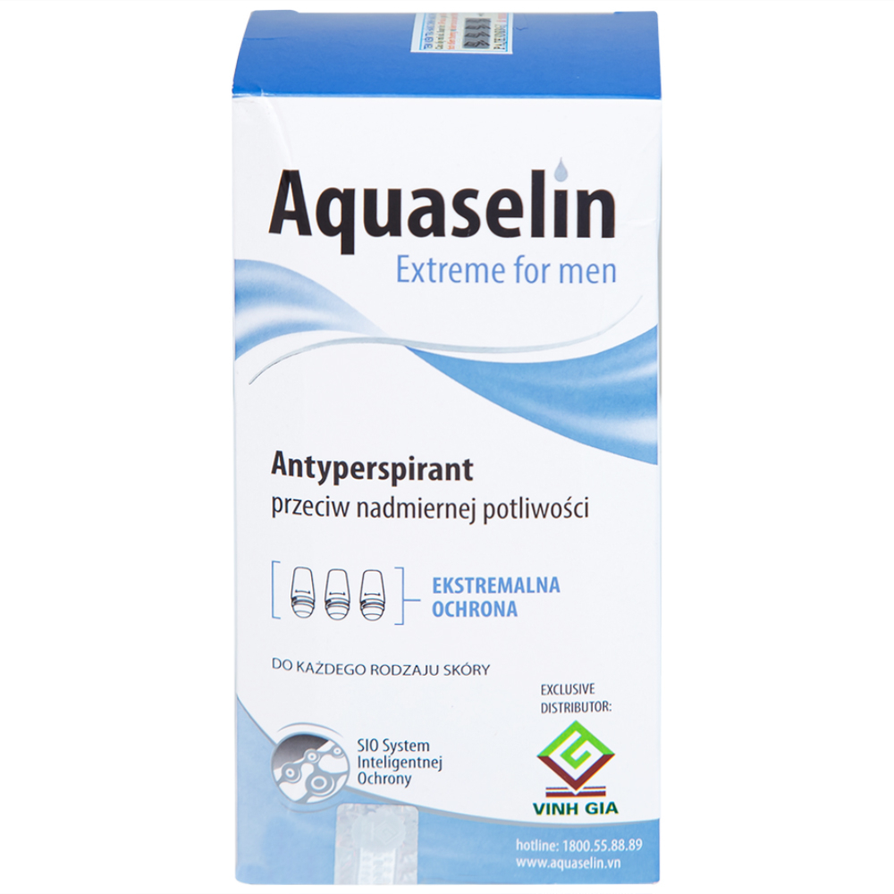 Lăn khử mùi Aquaselin Extreme for Men giúp khử mùi cơ thể dành cho nam (50ml)
