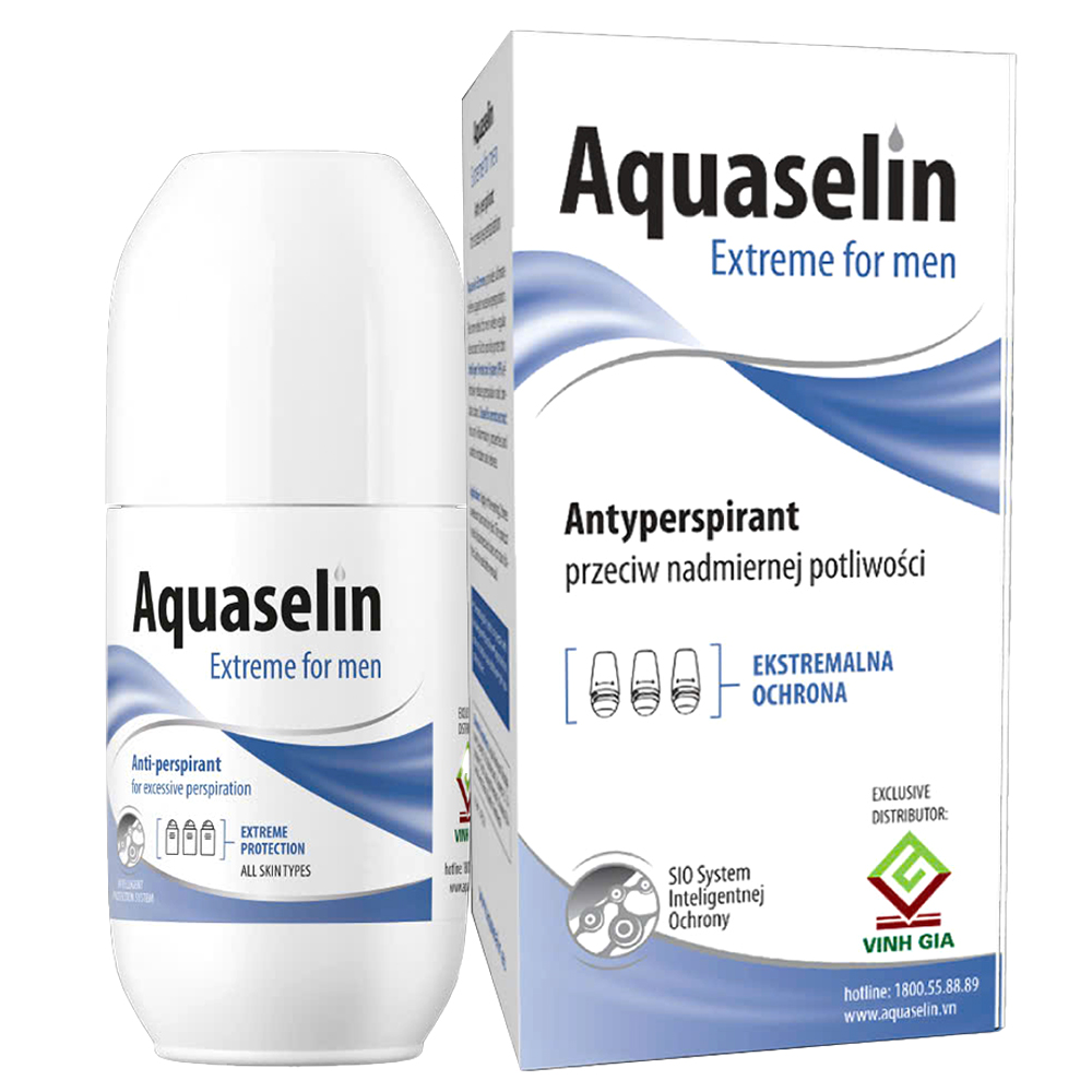 Lăn khử mùi Aquaselin Extreme for Men giúp khử mùi cơ thể dành cho nam (50ml)