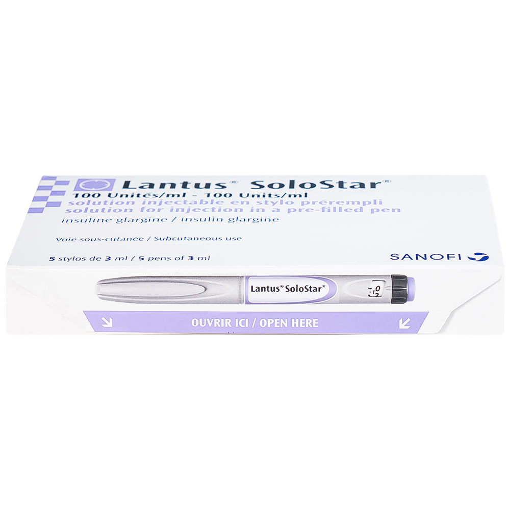 Bút tiêm Lantus SoloStar 100 Units/ml điều trị đái tháo đường (5 cây x 3ml)