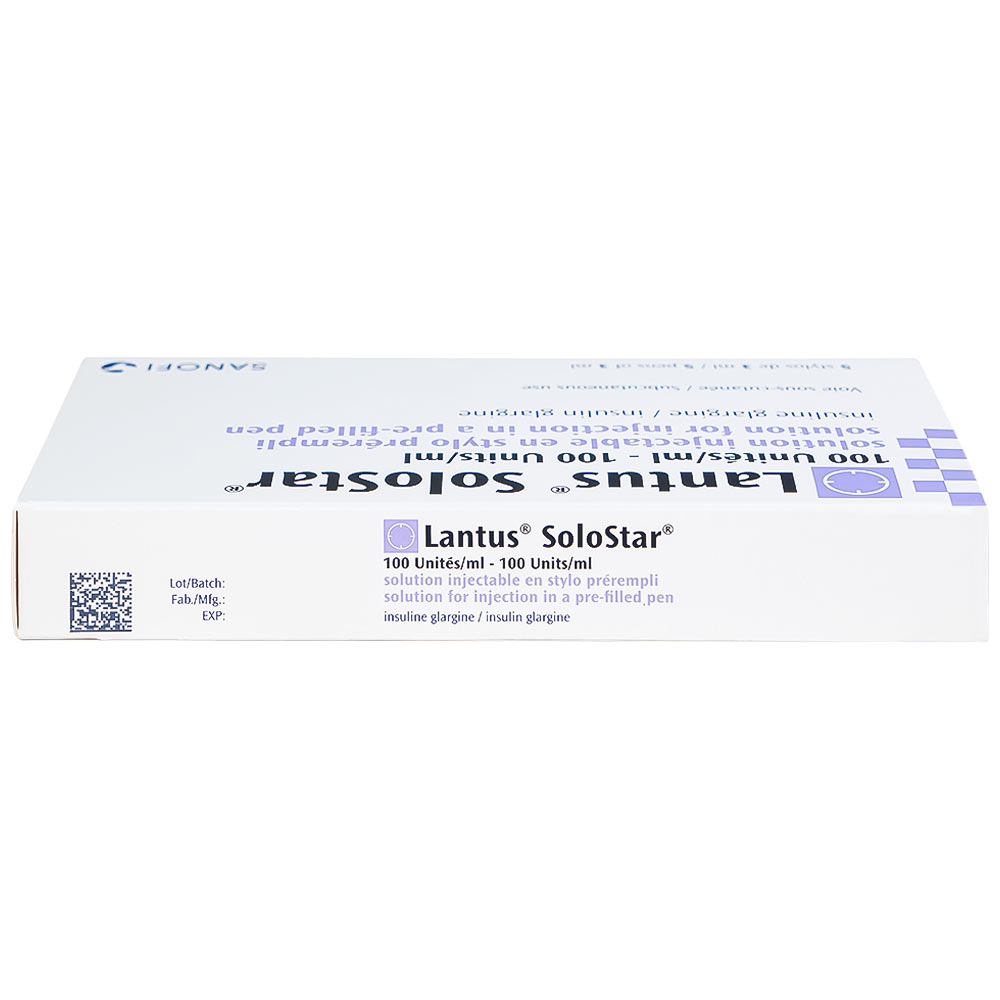 Bút tiêm Lantus SoloStar 100 Units/ml điều trị đái tháo đường (5 cây x 3ml)