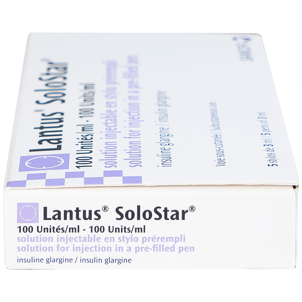 Bút tiêm Lantus SoloStar 100 Units/ml điều trị đái tháo đường (5 cây x 3ml)