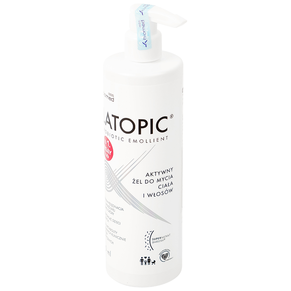 Gel tắm gội cho da kích ứng Latopic Probiotic Emollient Active 400ml
