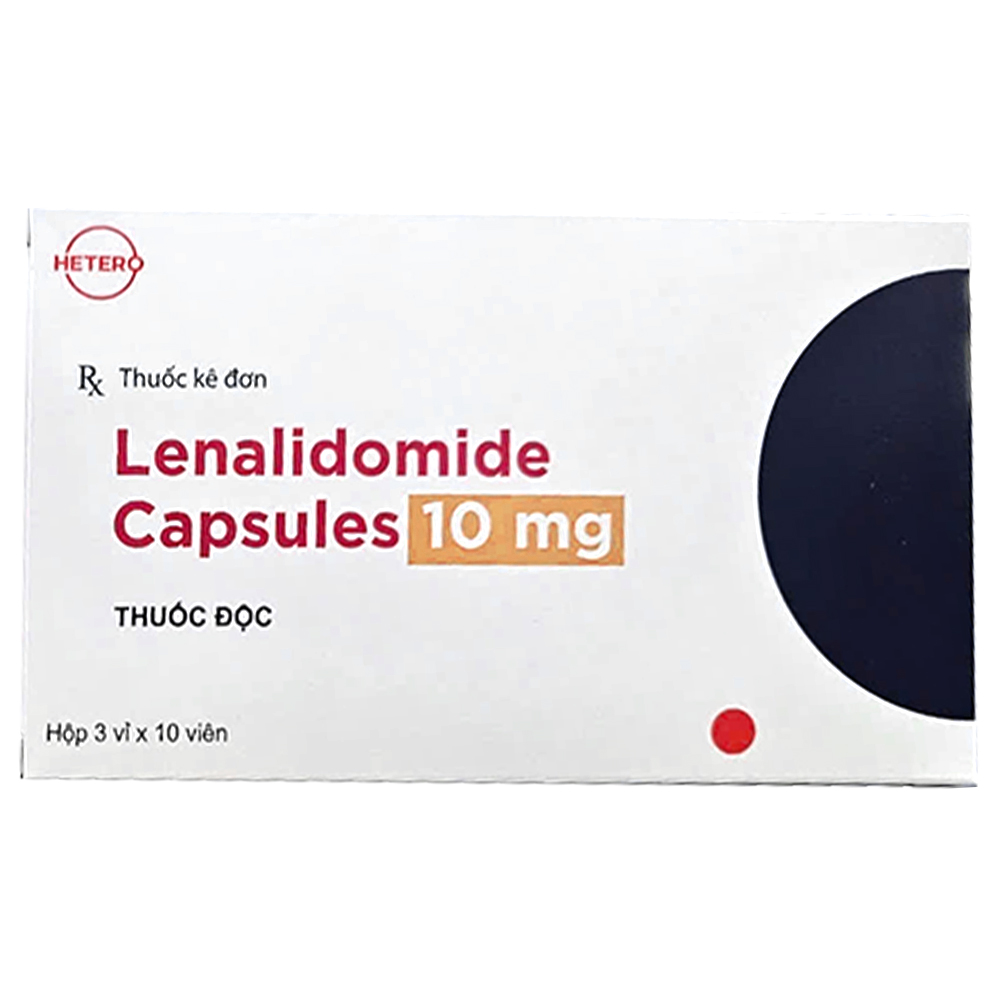 Thuốc Lenalidomide Capsules 10mg Hetero điều trị ung thư (3 vỉ x 10 viên)