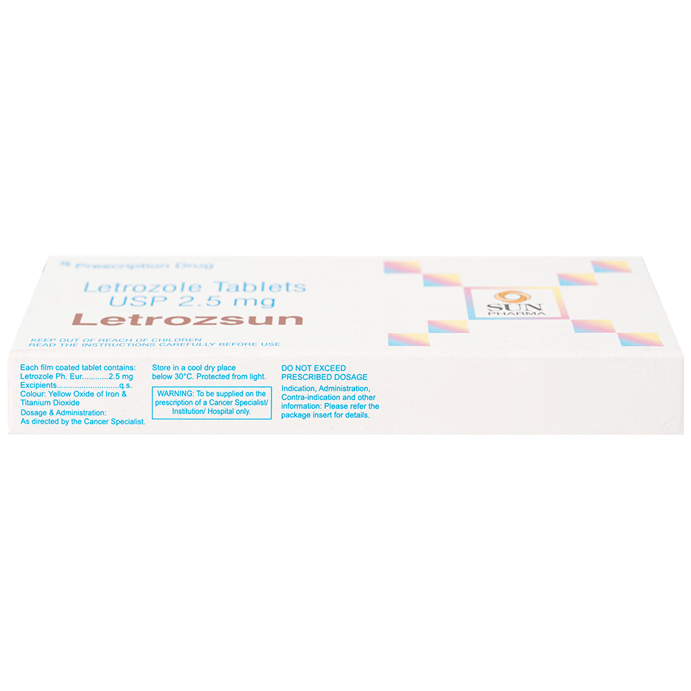 Thuốc Letrozsun 2.5mg Sun Pharma hỗ trợ điều trị ung thư vú (2 vỉ x 14 viên)