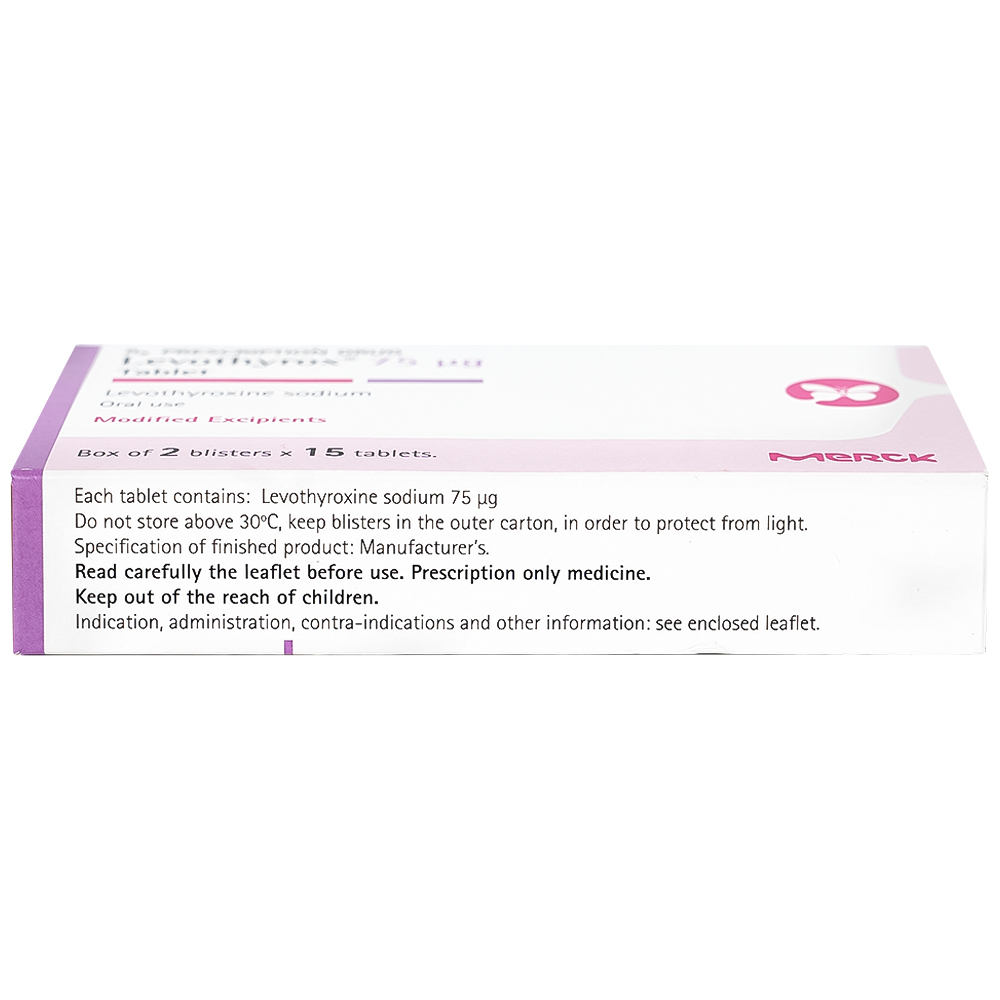 Thuốc Levothyrox 75µg Merck điều trị bướu giáp đơn thuần lành tính (2 vỉ x 15 viên)