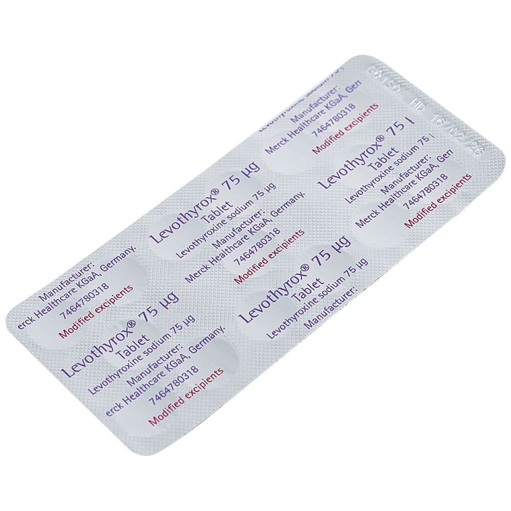 Thuốc Levothyrox 75µg Merck điều trị bướu giáp đơn thuần lành tính (2 vỉ x 15 viên)