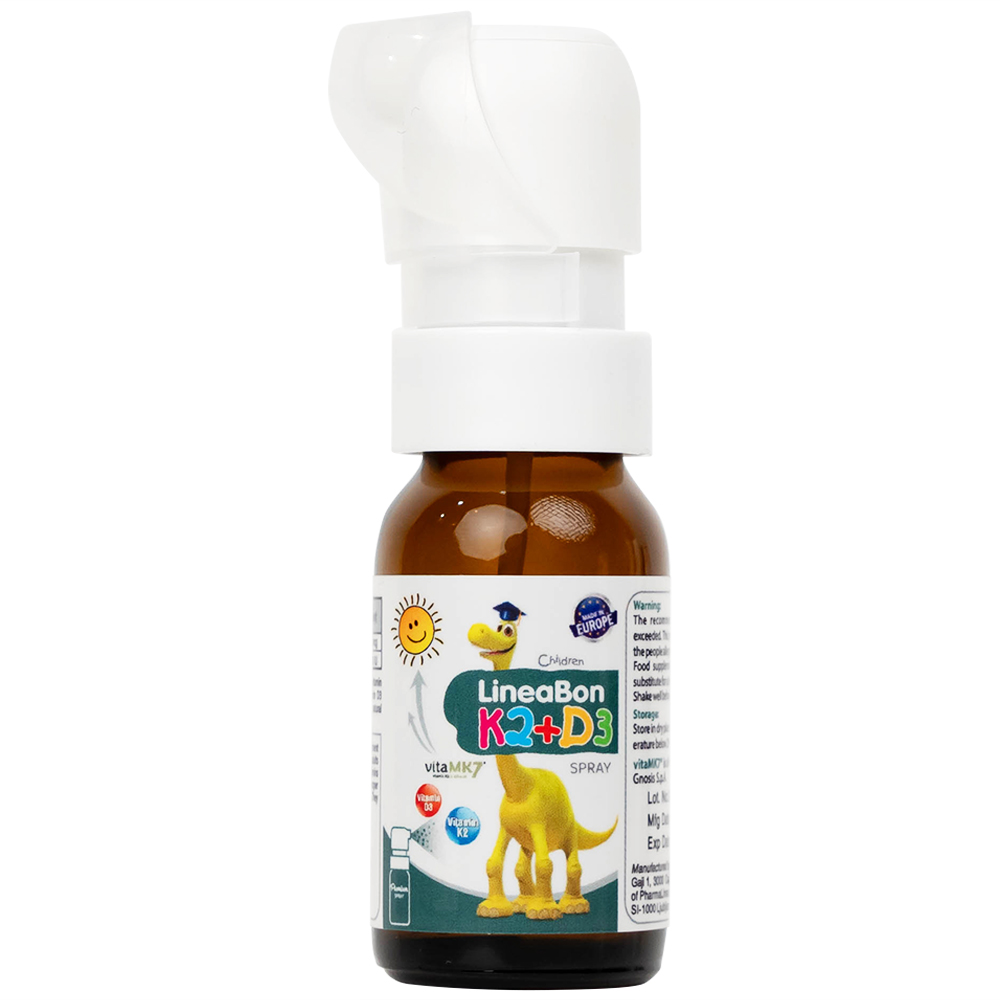 Chai xịt giúp hỗ trợ hấp thụ canxi LineaBon K2+D3 Ergopharma (10ml)