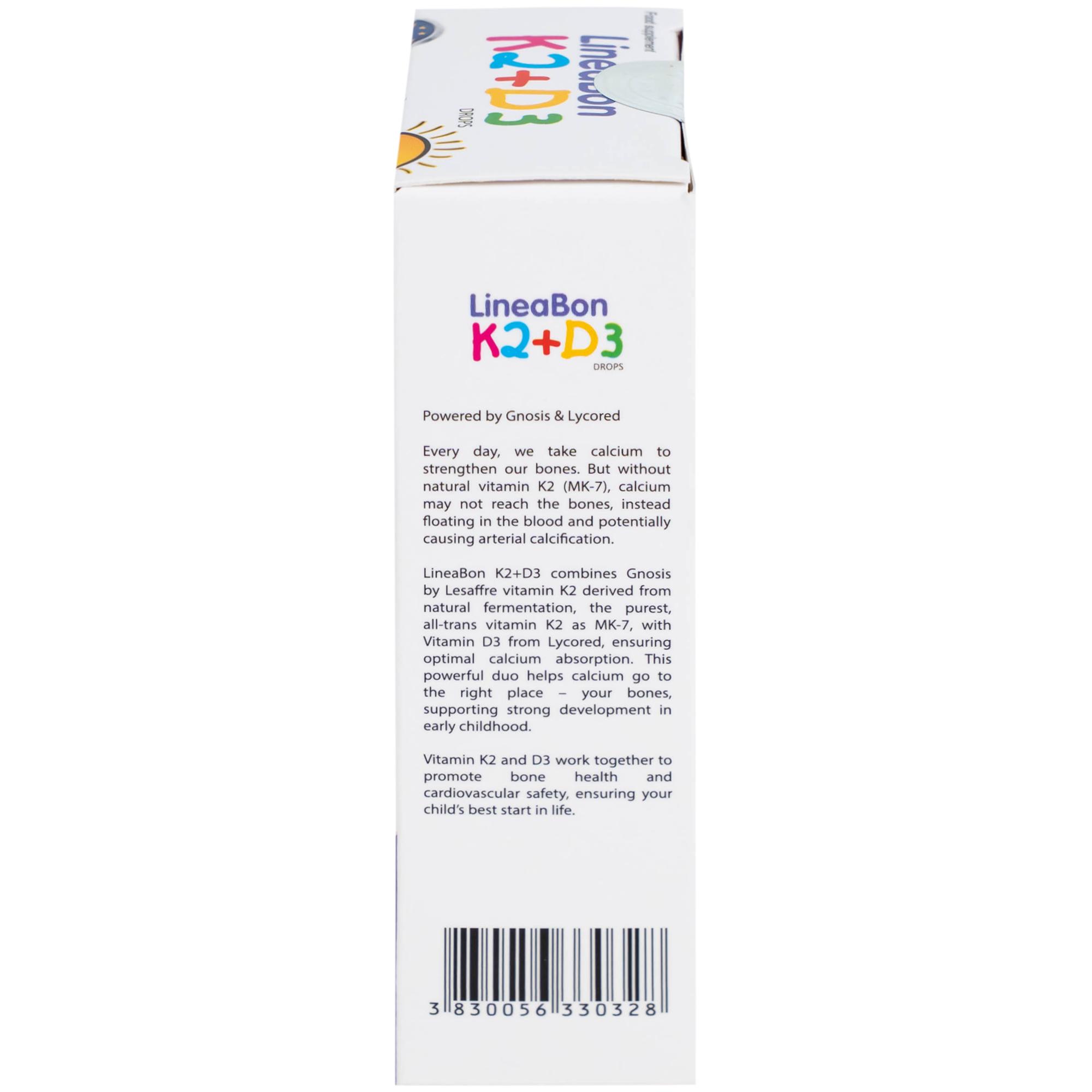 Siro giúp hỗ trợ hấp thụ canxi LineaBon K2+D3 ErgoPharm (10ml)