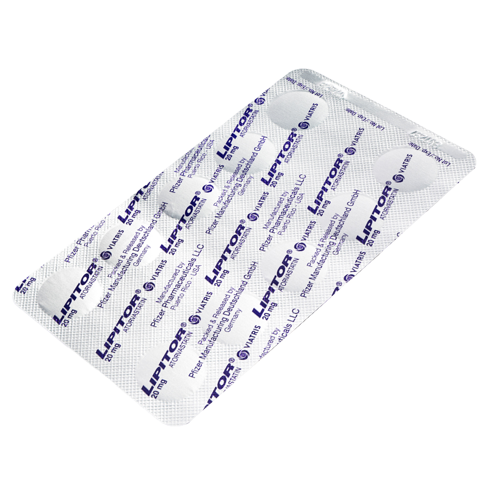 Thuốc Lipitor 20mg Viatris điều trị tăng cholesterol toàn phần (3 vỉ x 10 viên) 
