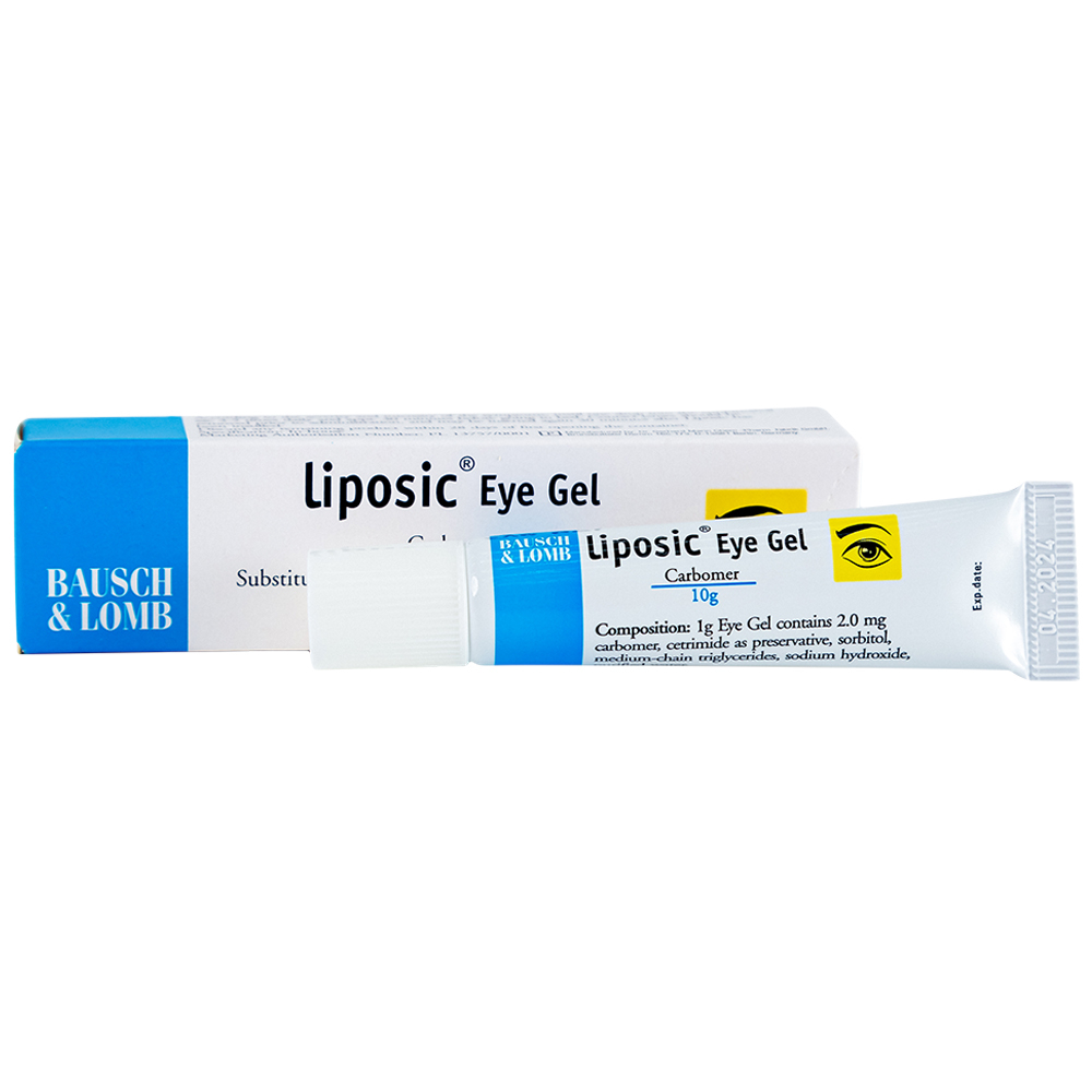 Gel nhỏ mắt Liposic Eye Gel Bausch And Lomb điều trị triệu chứng cho bệnh khô mắt (10g)