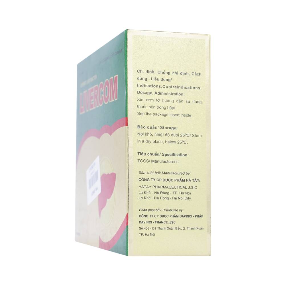 Viên nang mềm Livercom Hataphar bổ sung vitamin B và hỗ trợ điều trị rối loạn tiêu hóa (12 vỉ x 5 viên)