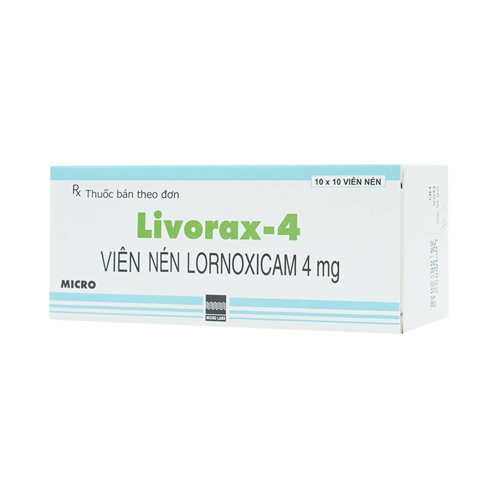 Viên nén Livorax-4 Micro giảm đau và chống viêm xương khớp (10 vỉ x 10 viên)