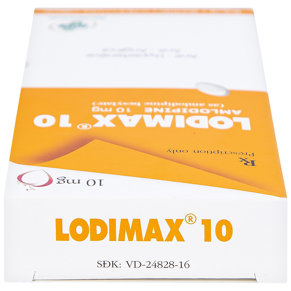 Viên nén Lodimax 10 OPV Pharma chống tăng huyết áp, đau thắt ngực (2 vỉ x 10 viên) 