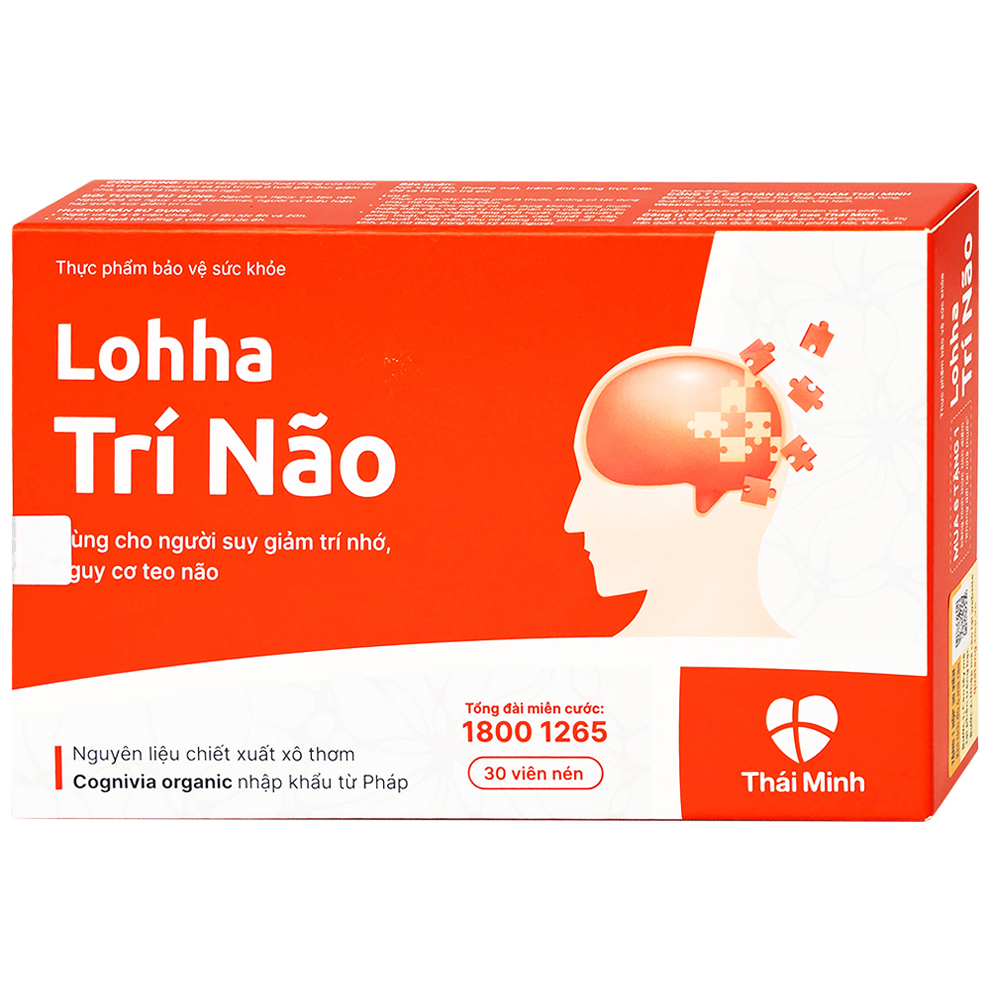 Viên uống hỗ trợ suy giảm trí tuệ Lohha Trí Não (3 vỉ x 10 viên)