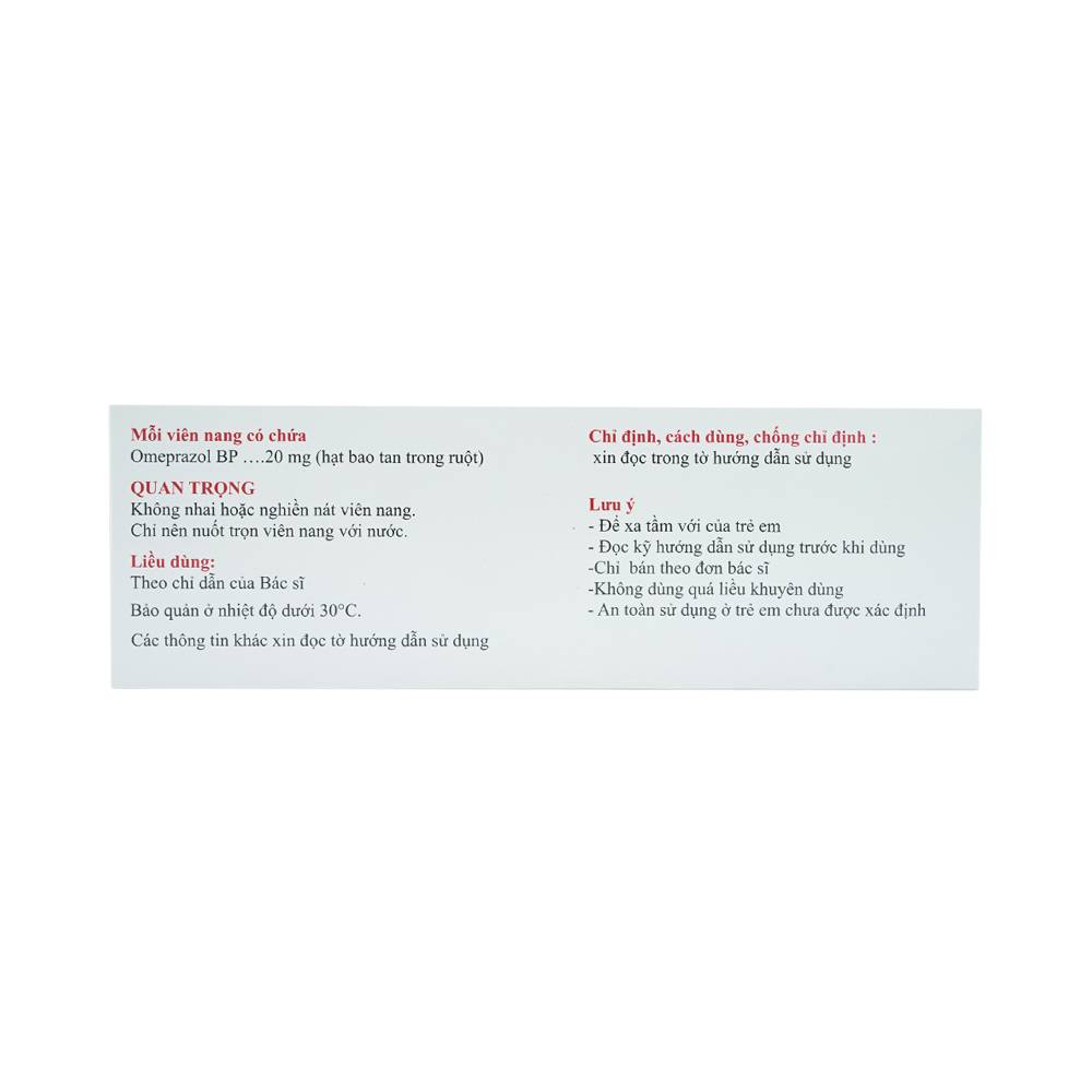 Thuốc Lomac-20 Cipla điều trị viêm loét dạ dày - tá tràng, trào ngược thực quản (10 vỉ x 10 viên)