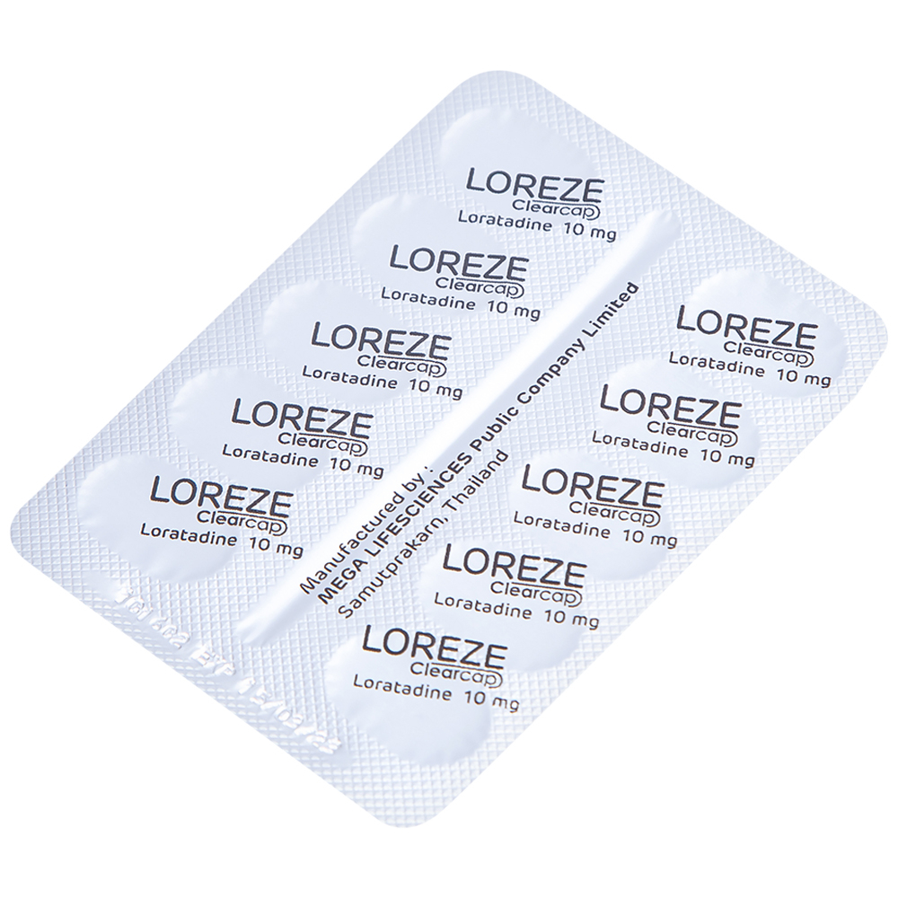 Viên nang mềm Loreze 10mg MEGA We care điều trị viêm mũi dị ứng, mày đay (5 vỉ x 10 viên)