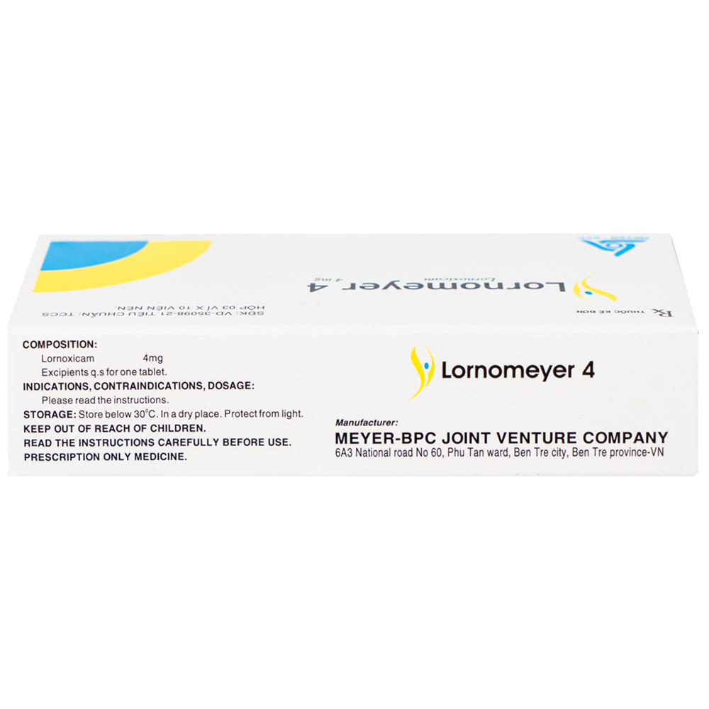Thuốc Lornomeyer 4 Meyer giảm đau, kháng viêm xương khớp (3 vỉ x 10 viên)