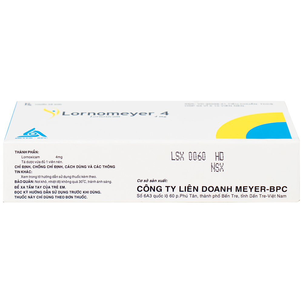 Thuốc Lornomeyer 4 Meyer giảm đau, kháng viêm xương khớp (3 vỉ x 10 viên)