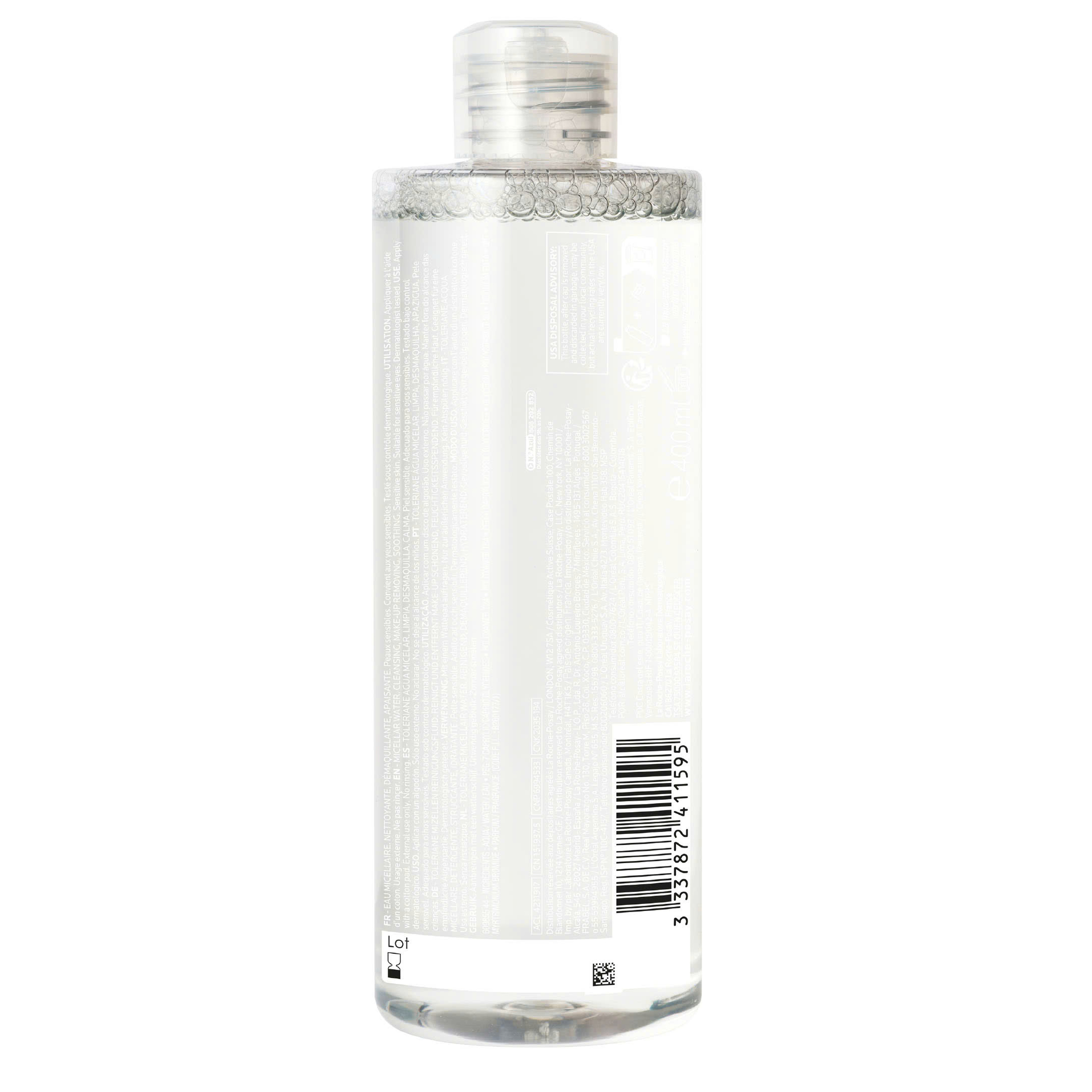 Nước tẩy trang La Roche-Posay Toleriane Eau Micellar làm sạch sâu cho da nhạy cảm (400ml)