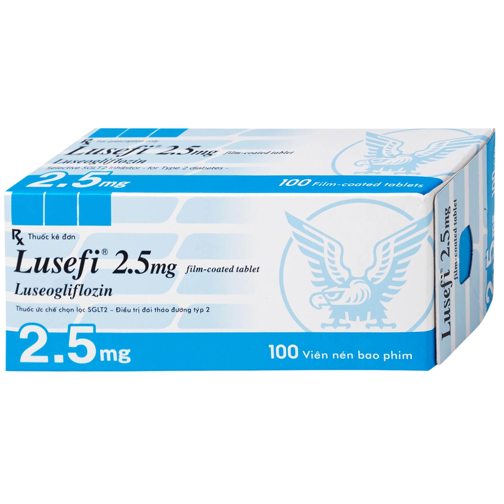 Thuốc Lusefi 2.5mg Taisho điều trị bệnh đái tháo đường tuýp 2 (10 vỉ x 10 viên)