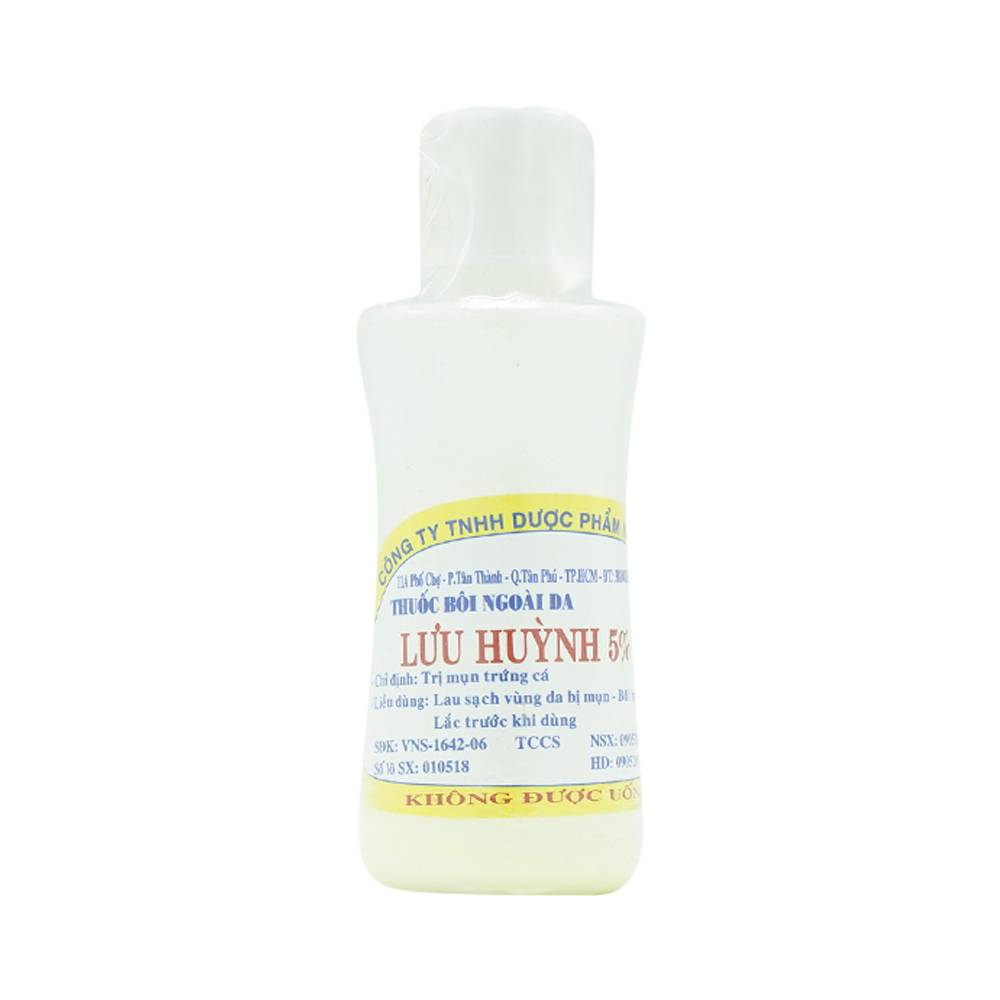 Dung dịch Lưu Huỳnh 5% Nam Việt điều trị mụn trứng cá (60ml)