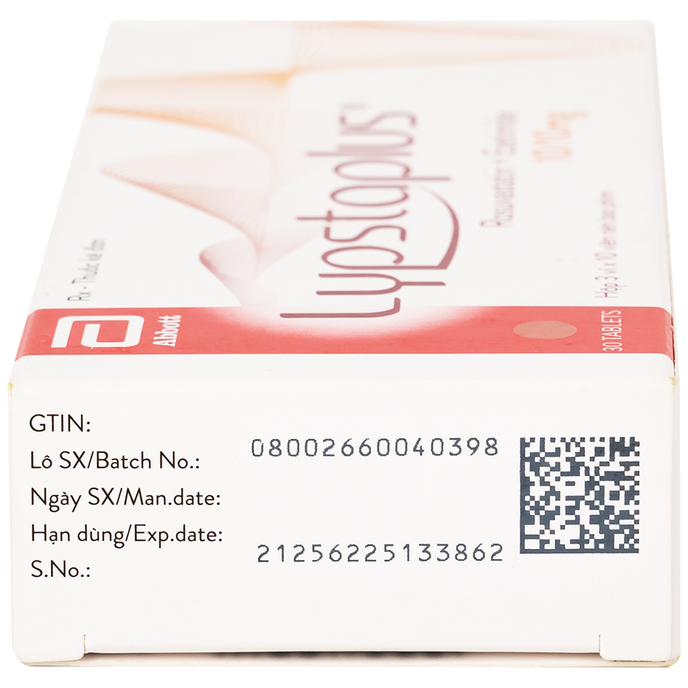 Viên nén Lypstaplus 10/10mg Abbott điều trị tăng cholesterol máu nguyên phát (3 vỉ x 10 viên)