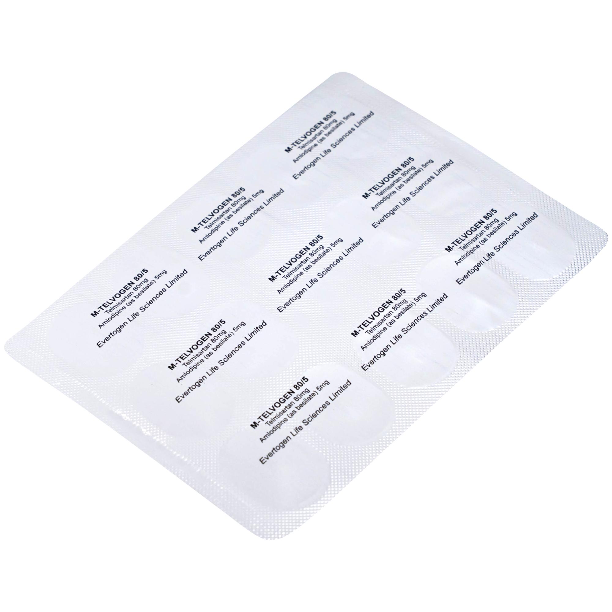 Thuốc M-Telvogen 80/5mg Evertogen điều trị tăng huyết áp đơn độc hoặc kết hợp với thuốc khác (2 vỉ x 14 viên)