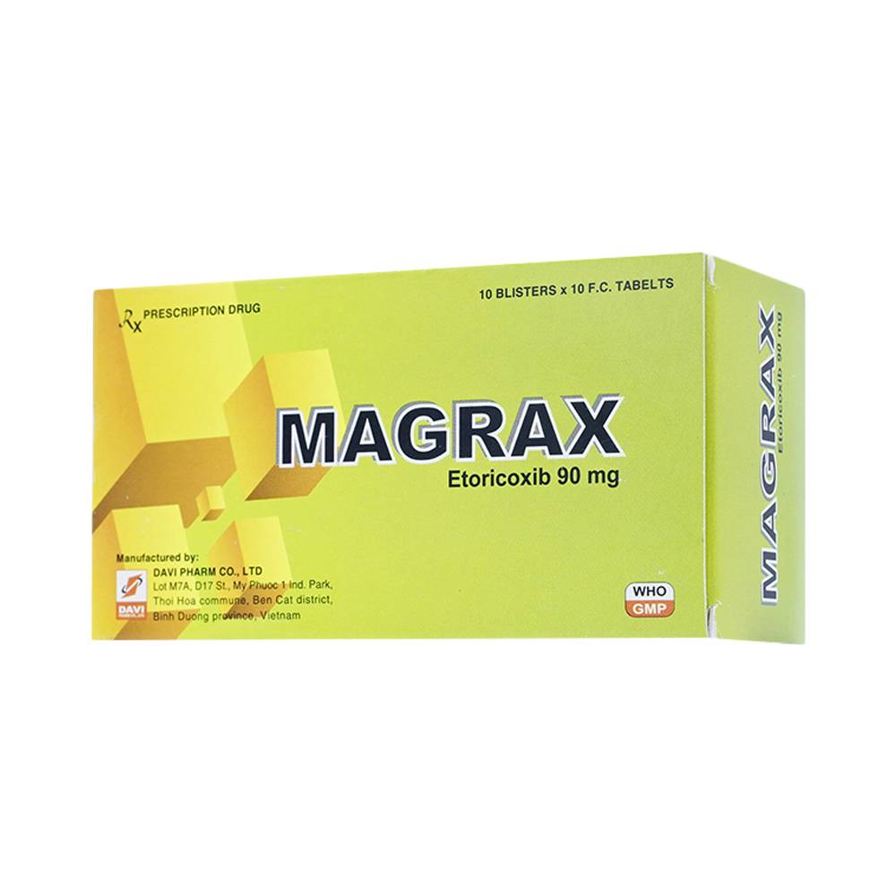 Thuốc Magrax 90mg DaviPharm điều trị viêm đa khớp dạng thấp (10 vỉ x 10 viên)