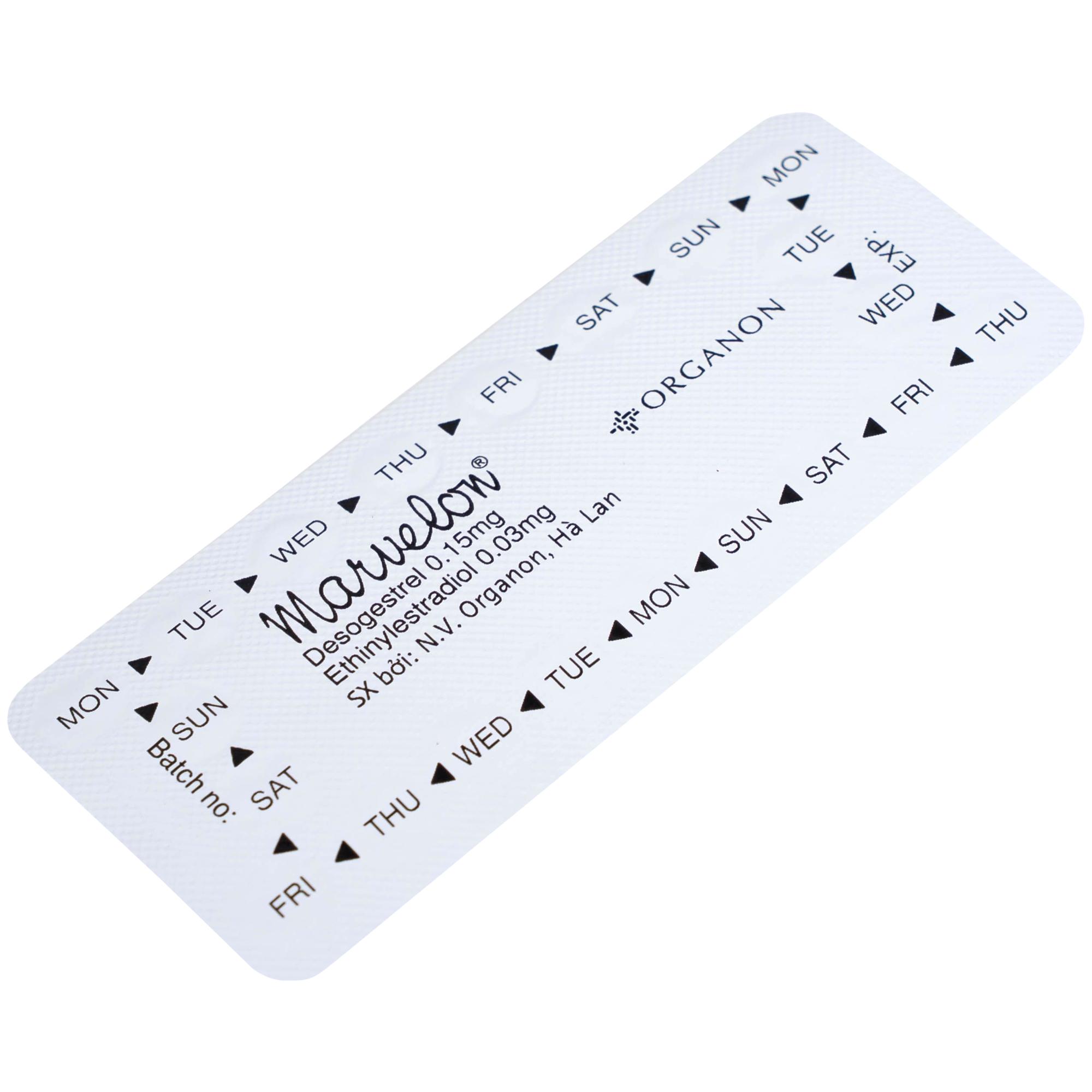 Thuốc tránh thai Marvelon Organon (21 viên)