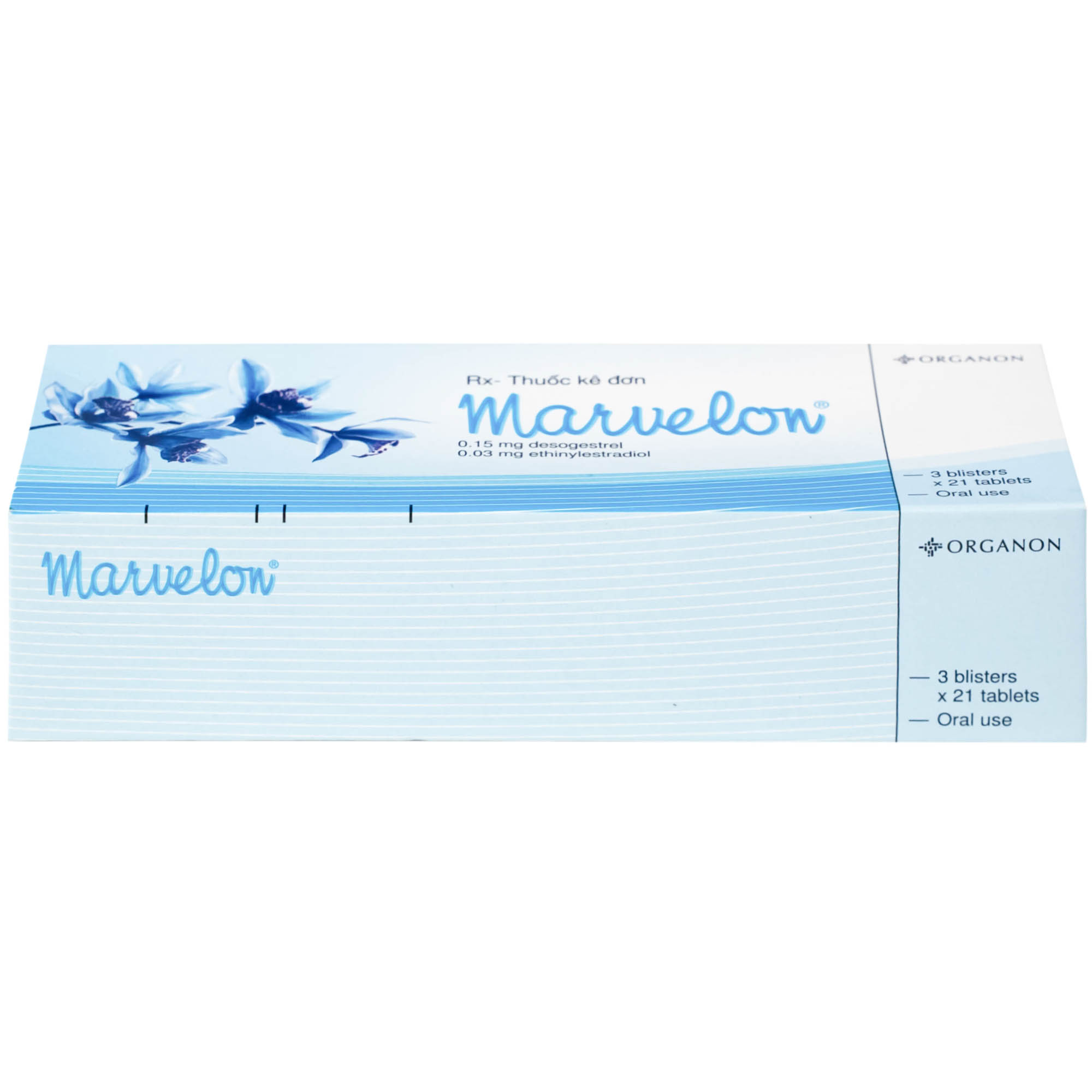 Thuốc tránh thai Marvelon Organon (3 vỉ x 21 viên)