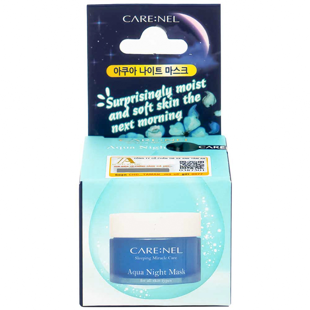 Mặt nạ ngủ Care:nel Aqua Night Mask giúp làm mềm mịn và căng bóng da mặt (15ml)