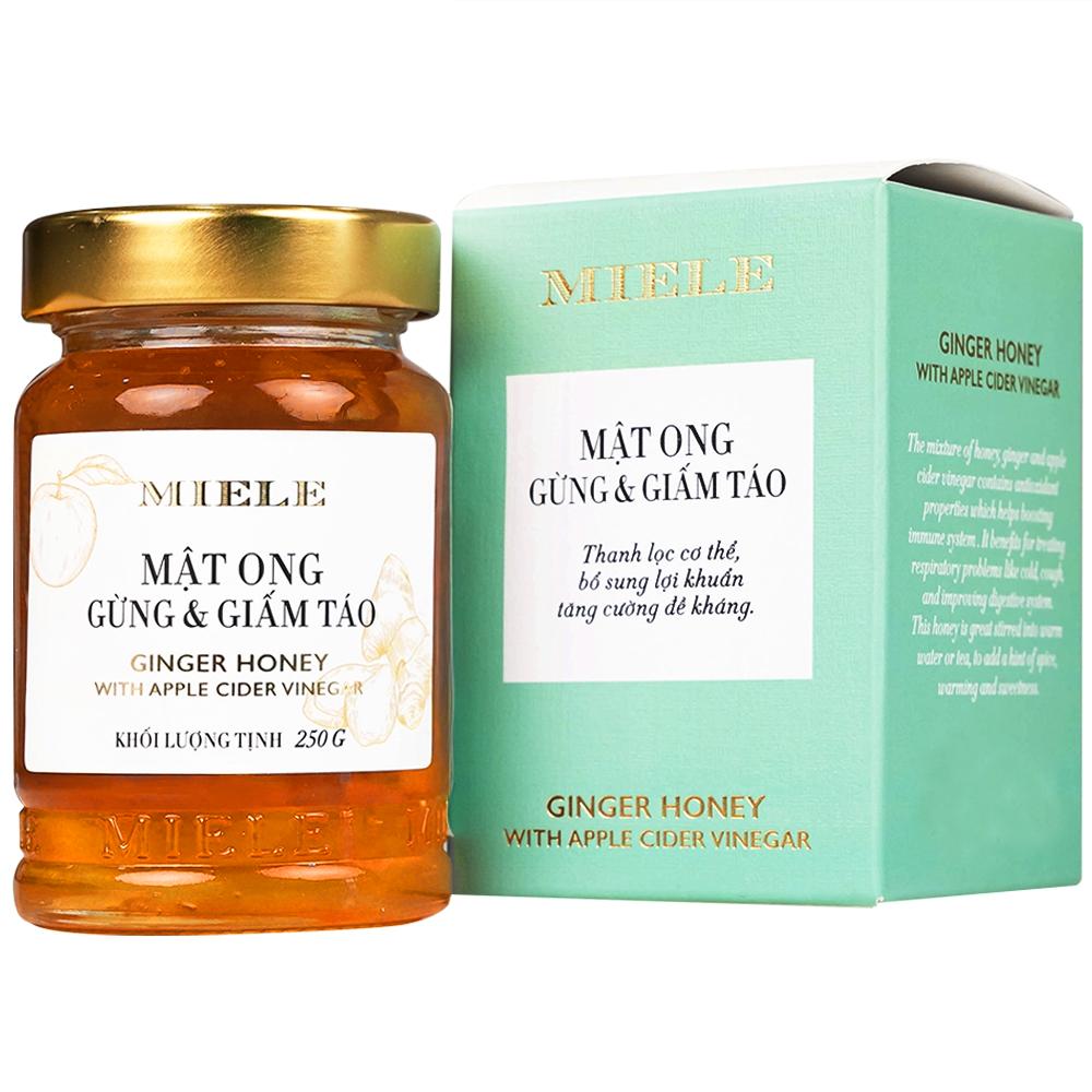 Mật Ong Gừng Và Giấm Táo Miele (250g)