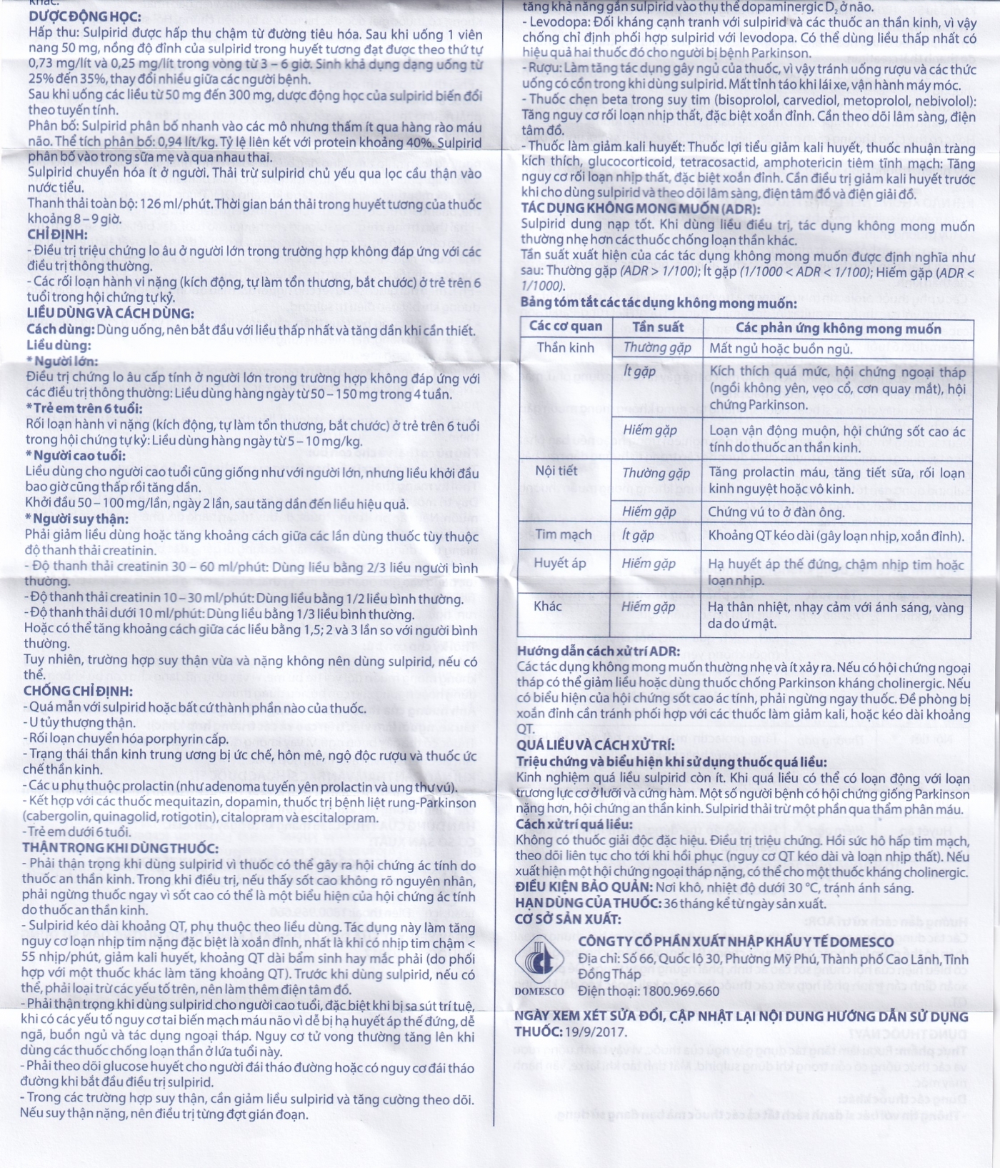 Viên nang cứng Maxdotyl 50mg Domesco điều trị chứng lo âu ở người lớn (2 vỉ x 15 viên)