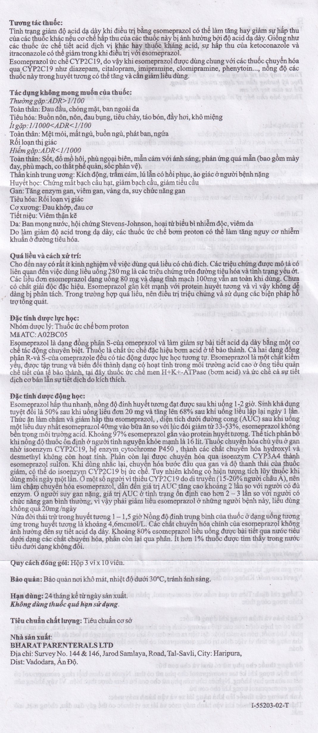 Viên nén Maxezole 40 Bharat điều trị bệnh trào ngược dạ dày thực quản (3 vỉ x 10 viên)