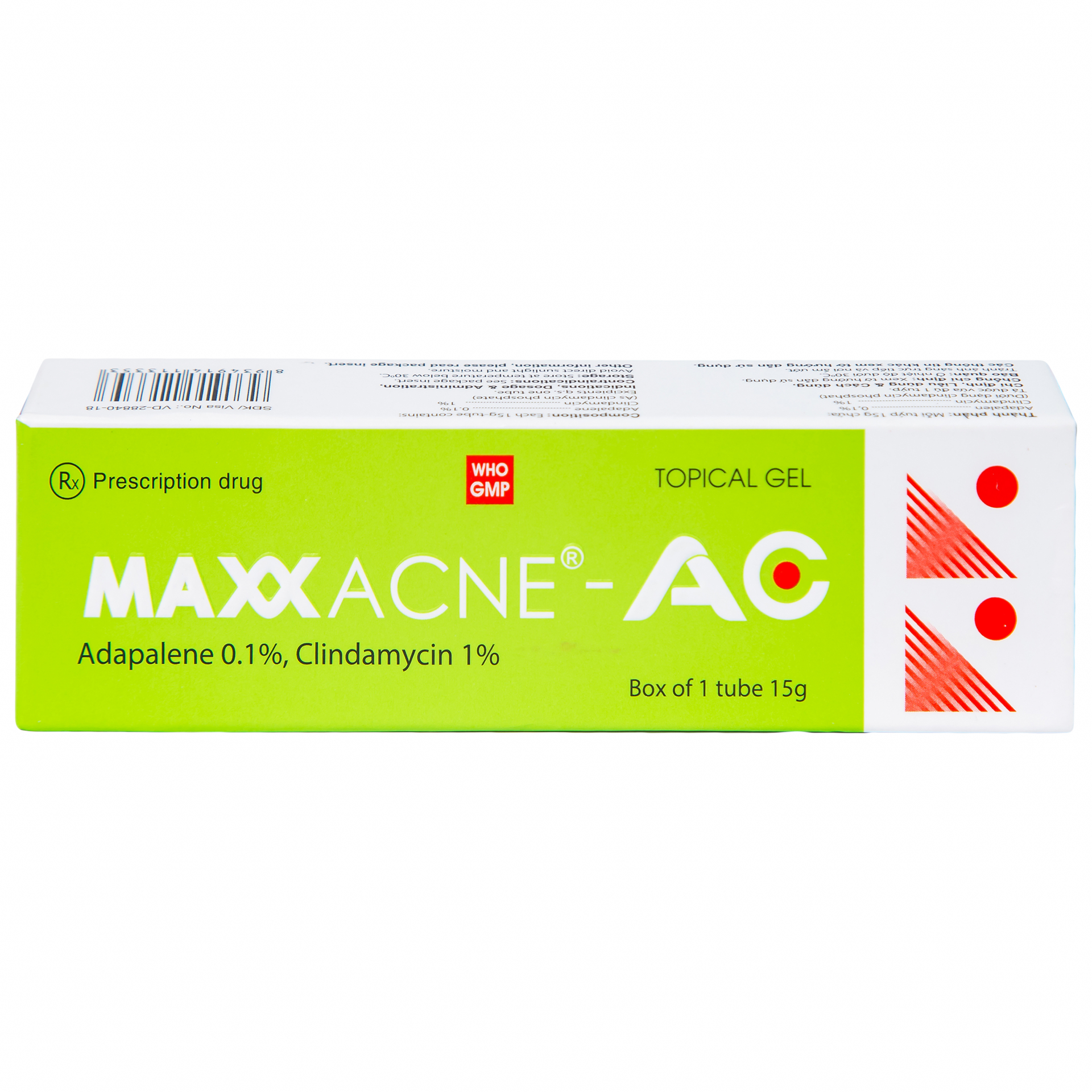 Gel bôi da Maxx Acne-AC Ampharco U.S.A điều trị mụn trứng cá (15g)